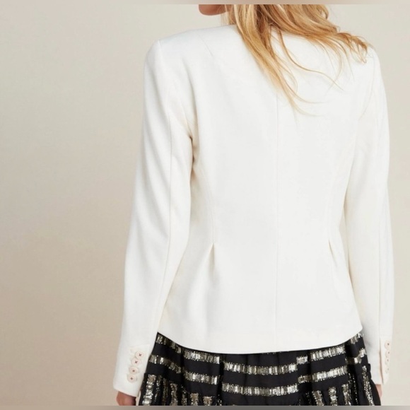 NEW Anthropologie Tavia Blazer off-white jacket Size 6 - Picture 2 of 5
